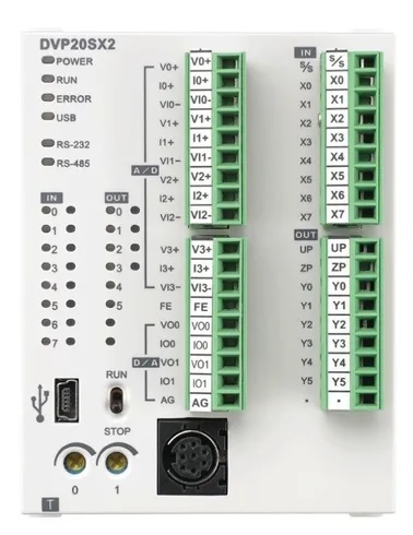 DVP10SX11T PLC de uso general con entradas y salidas analógicas