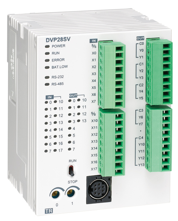 DVP28SV11T2 PLC con funciones para control de posición